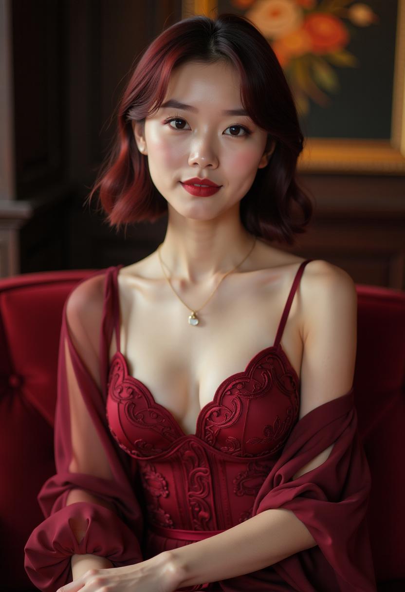 光影之间的她